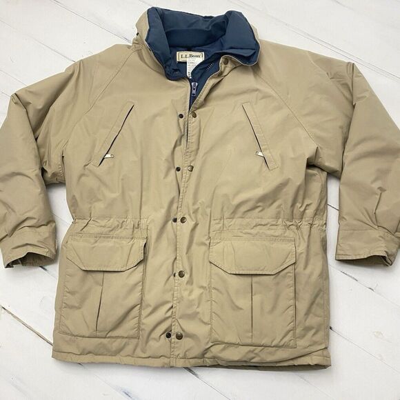LL Bean Goose Down Gore-Tex Warden's Parka Outdoors Coat Men's Large Workwear - Picture 1 of 16